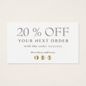 Vloeibare glitter bedankt voor je creditcard visitekaartje (Achterkant)