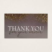 Vloeibare glitter bedankt voor je creditcard visitekaartje (Voorkant)