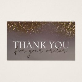 Vloeibare glitter bedankt voor je creditcard visitekaartje