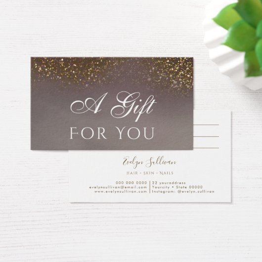 vloeibare glitter-kaartje visitekaartje (Bureau)