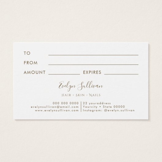 vloeibare glitter-kaartje visitekaartje (Achterkant)