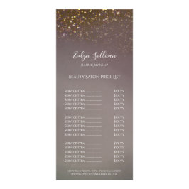 vloeibare glitter price list-rackkaart reclamekaart