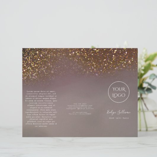 vloeibare glitters ontwerp brochure (Staand voorkant)