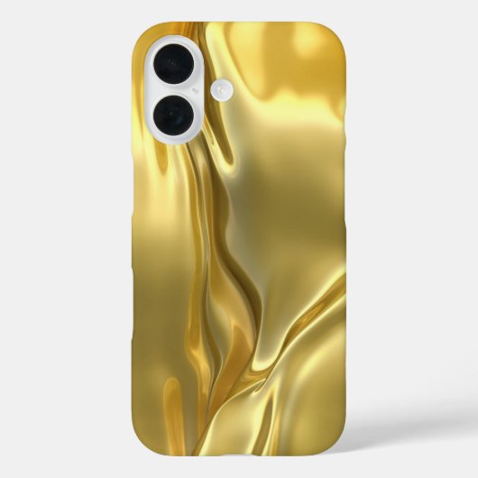 Vloeibare Gouden Abstracte Glans Case-Mate iPhone Case (Achterkant)