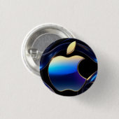 🍎 Vloeibare Gouden Appel Glam Statement ✨ Ronde Button 3,2 Cm (Voorkant /achterkant)