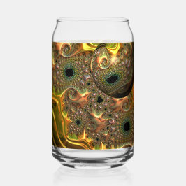 Vloeibare Gouden Fractale Droom Blikvorm Glas