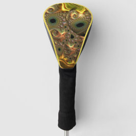 Vloeibare Gouden Fractale Droom Golfheadcover