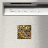 Vloeibare Gouden Fractale Droom Magneet (Insitu (Vaatwasser))