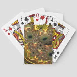 Vloeibare Gouden Fractale Droom Pokerkaarten