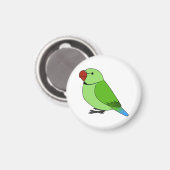 Vloeibare groene Indiaanse ringnekpapegaai Magneet (Voorkant / Achterkant)