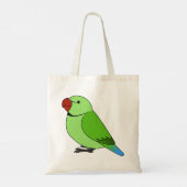 Vloeibare groene Indiaanse ringnekpapegaai Tote Bag (Achterkant)