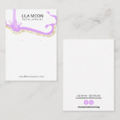 Vloeibare hars oorbel display Kaarten Visitekaartje (Voorkant / Achterkant)