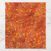 Vloeibare, heldere rode textuur met gele tinten wijn etiket (Enkel label)