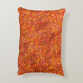 Vloeibare, heldere rode textuur met schoppen van g accent kussen