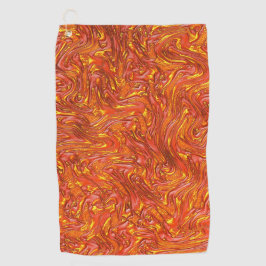 Vloeibare, heldere rode textuur met schoppen van g golfhanddoek