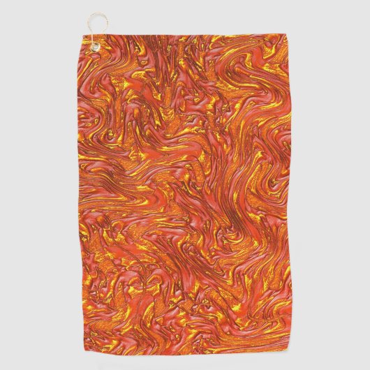 Vloeibare, heldere rode textuur met schoppen van g golfhanddoek (Voorkant)