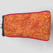 Vloeibare, heldere rode textuur met schoppen van g golfheadcover (Voorkant)