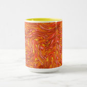 Vloeibare, heldere rode textuur met schoppen van g mok (Midden)