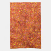 Vloeibare, heldere rode textuur met schoppen van g theedoek (Verticaal)