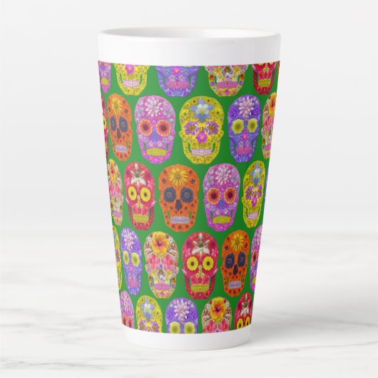 Vloeibare hemels Naadloos patroon 2018 Latte Mok (Voorkant)