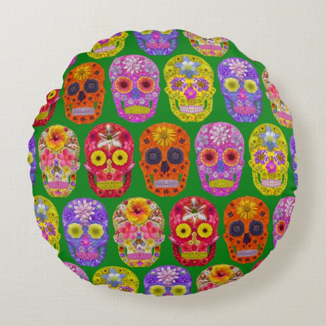 Vloeibare hemels Naadloos patroon 2018 Rond Kussen (Voorkant)