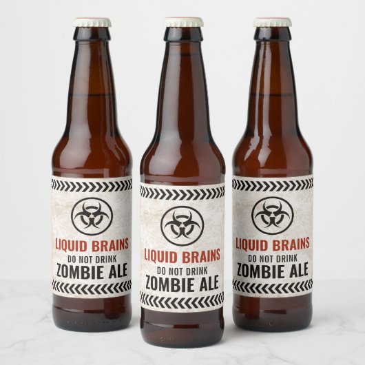 Vloeibare hersenen zombie labels voor Halloween Bier Etiket (Flessen)