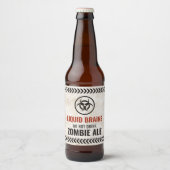 Vloeibare hersenen zombie labels voor Halloween Bier Etiket (Voorkant)