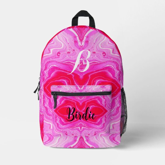 Vloeibare Hete Roze Kleur (Beste Gift voor Meisjes Bedrukte Rugzak (Voorkant)
