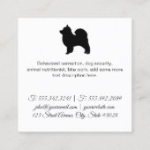 Vloeibare hond (houtkorrel) vierkante visitekaartje (Achterkant)