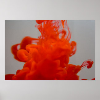 Vloeibare inkt in water poster