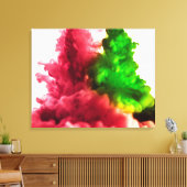 Vloeibare inkt in waterserie 2 canvas afdruk (Insitu (Woonkamer))