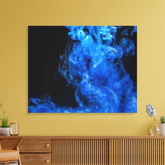 Vloeibare inkt in waterserie 2 canvas afdruk (Insitu (Woonkamer))