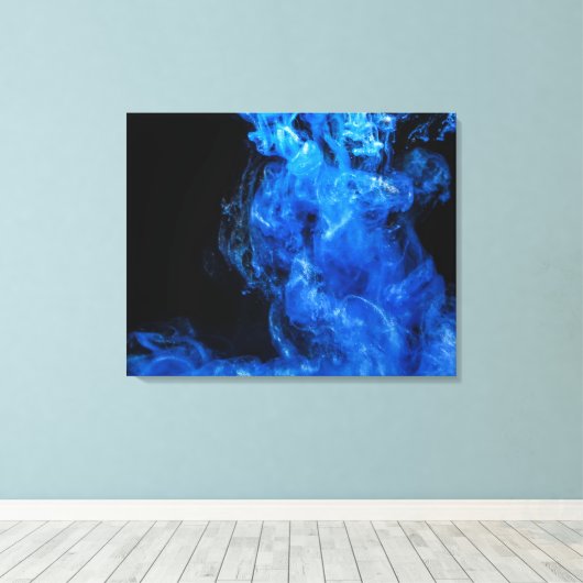 Vloeibare inkt in waterserie 2 canvas afdruk (Insitu (Houten vloer))