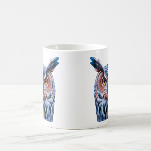 Vloeibare inkt uil heldere veren koffiemok (Center)