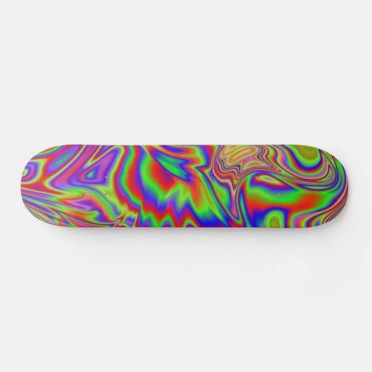 Vloeibare iriscerende regenboogtextuur persoonlijk skateboard (Horizontaal)