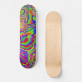 Vloeibare iriscerende regenboogtextuur persoonlijk skateboard (Voorkant)