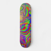 Vloeibare iriscerende regenboogtextuur persoonlijk skateboard (Voorkant)