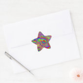 Vloeibare iriscerende regenboogtextuur ster sticker (Envelop)