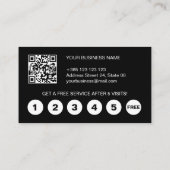 Vloeibare iriserende regenboogtextuur QR-code Klantenkaartje (Achterkant)