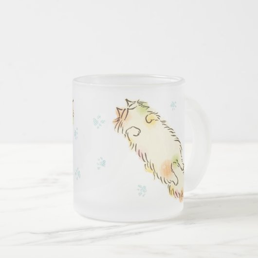 Vloeibare katten (Calico) Matglas Koffiemok (Voorkant rechts)