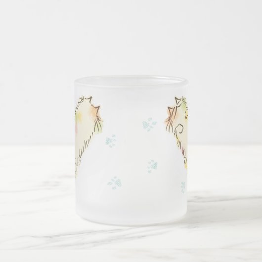 Vloeibare katten (Calico) Matglas Koffiemok (Center)