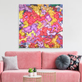 Vloeibare kinetische schilderkunst canvas afdruk (Insitu (Woonkamer))