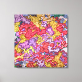 Vloeibare kinetische schilderkunst canvas afdruk