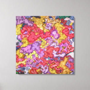 Vloeibare kinetische schilderkunst canvas afdruk