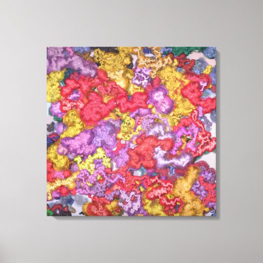 Vloeibare kinetische schilderkunst canvas afdruk (Voorkant)