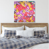 Vloeibare kinetische schilderkunst canvas afdruk (Insitu (Slaapkamer))