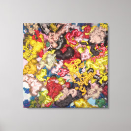 Vloeibare kinetische schilderkunst canvas afdruk
