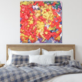 Vloeibare kinetische schilderkunst canvas afdruk (Insitu (Slaapkamer))