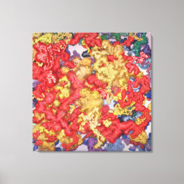 Vloeibare kinetische schilderkunst canvas afdruk