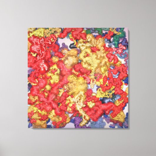 Vloeibare kinetische schilderkunst canvas afdruk (Voorkant)